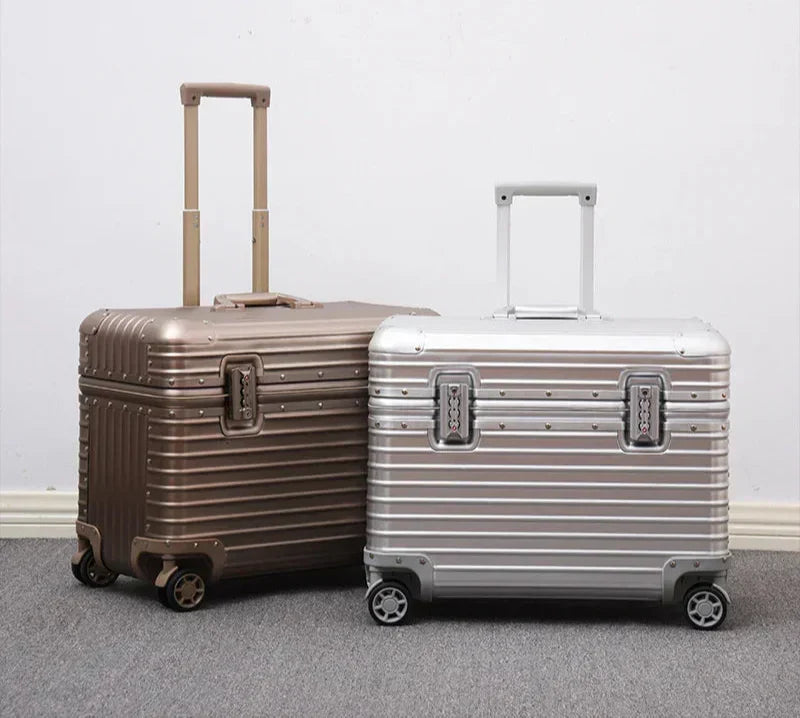 Aluminium-Magnesium-Hartschalenkoffer mit 360°-Rollen
