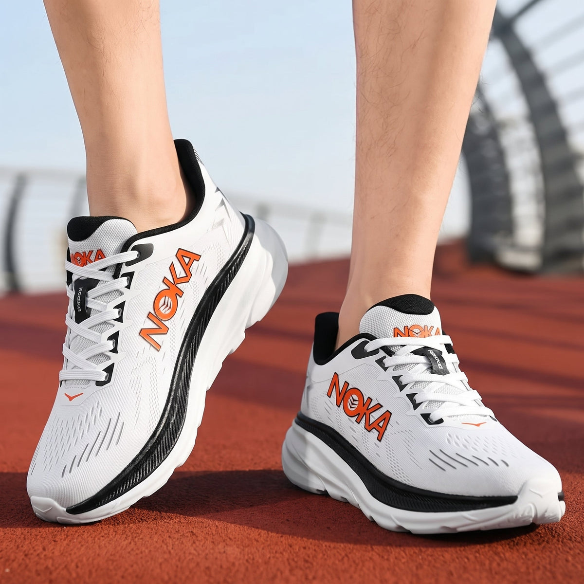 Atmungsaktive, leichte Herren-Laufschuhe mit Flyknit-Obermaterial und Gummisohle für Frühling und Herbst