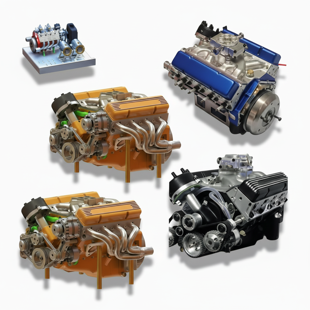 Fertig montiertes V8-Benzinmotor-Modell – detailgetreue Miniatur