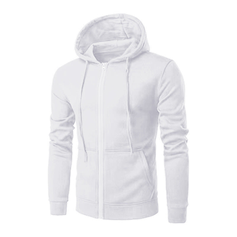 Herren-Sweatjacke im Slim-Fit mit Kapuze, Reißverschluss, weichem Fleece-Futter und Kängurutaschen