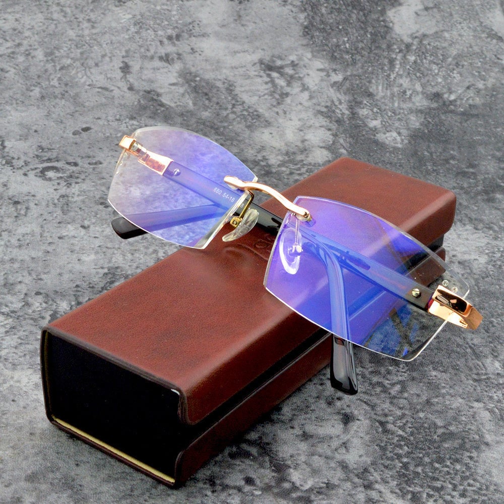 Intelligente Gleitsicht-Lesebrille mit Blaulichtfilter – ultraleichte Lesebrille für Nah- und Fernsicht mit Titan- und TR90-Fassung