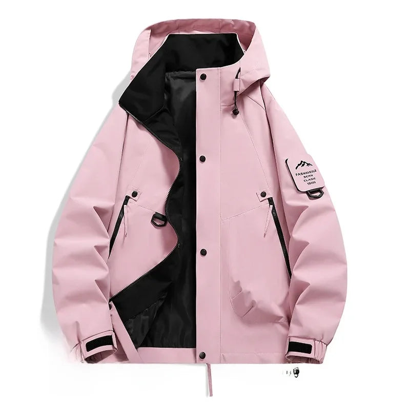 Langärmlige Unisex-Winter-Skijacke mit Kapuze