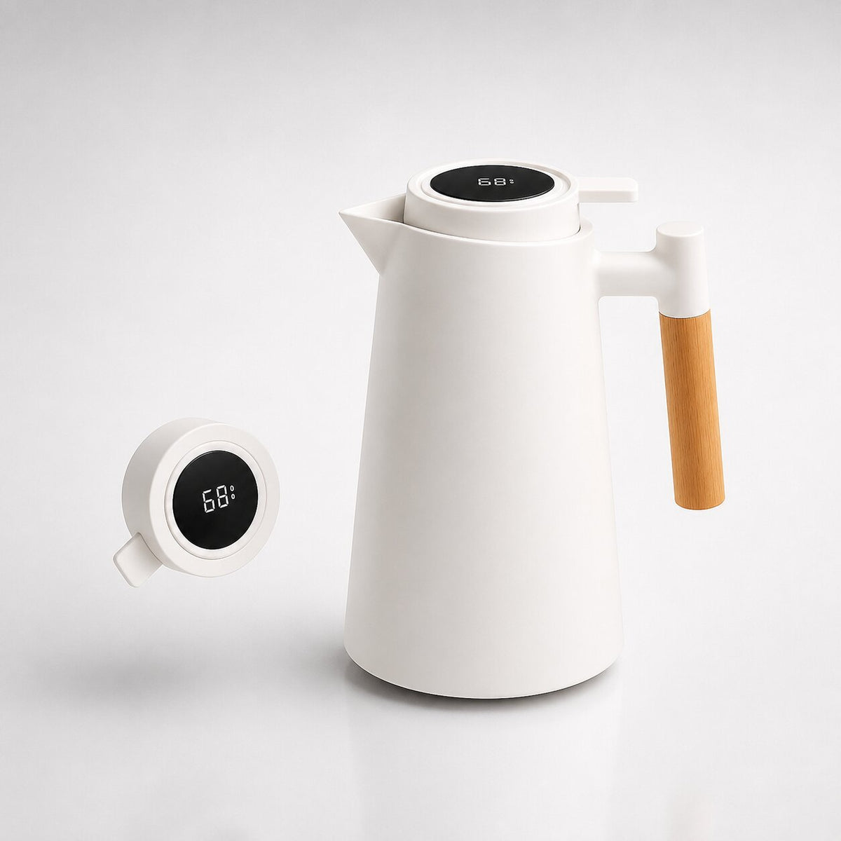 1-Liter-Thermoskanne Mit Temperaturanzeige – hält Kaffee und Tee stundenlang warm