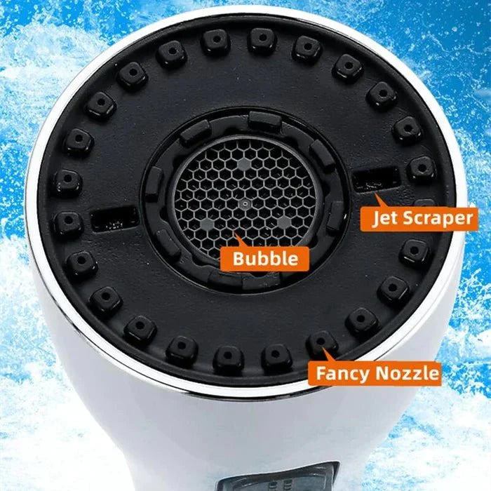 360° drehbarer Wasserhahnaufsatz mit 3 Strahlarten für müheloses Reinigen
