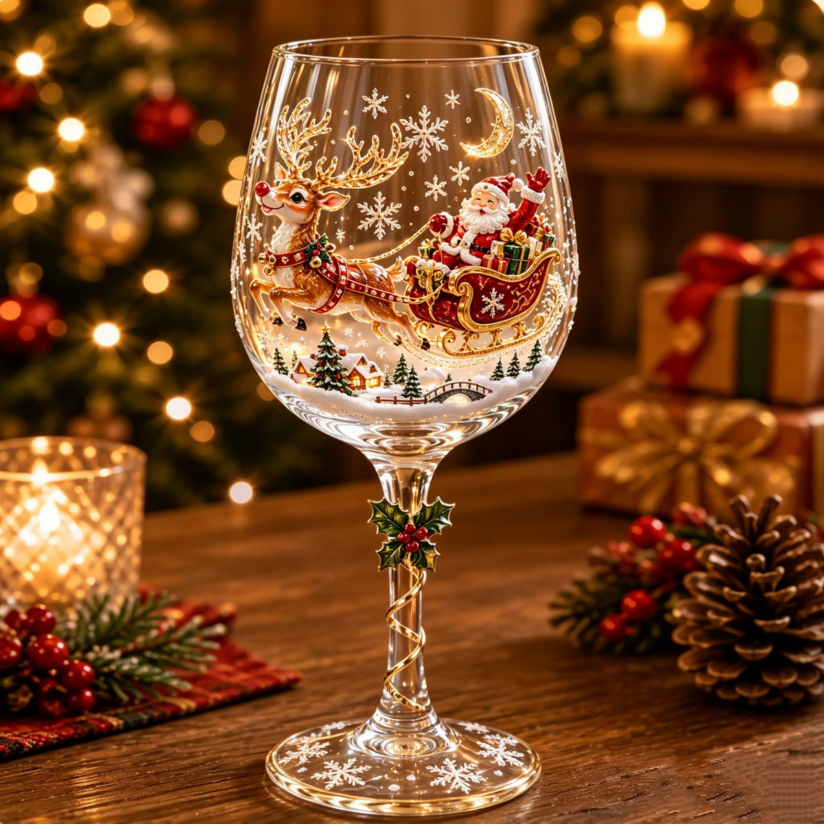 3D-Weihnachtsweingläser