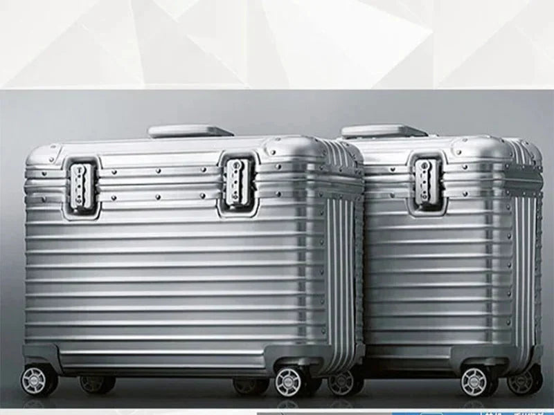 Aluminium-Magnesium-Hartschalenkoffer mit 360°-Rollen