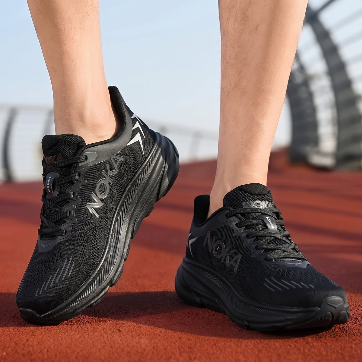 Atmungsaktive, leichte Herren-Laufschuhe mit Flyknit-Obermaterial und Gummisohle für Frühling und Herbst