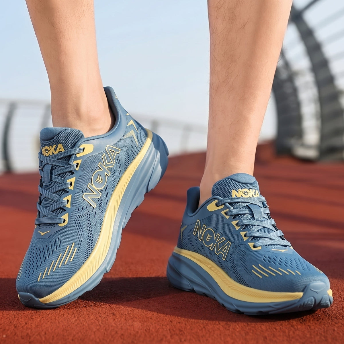 Atmungsaktive, leichte Herren-Laufschuhe mit Flyknit-Obermaterial und Gummisohle für Frühling und Herbst
