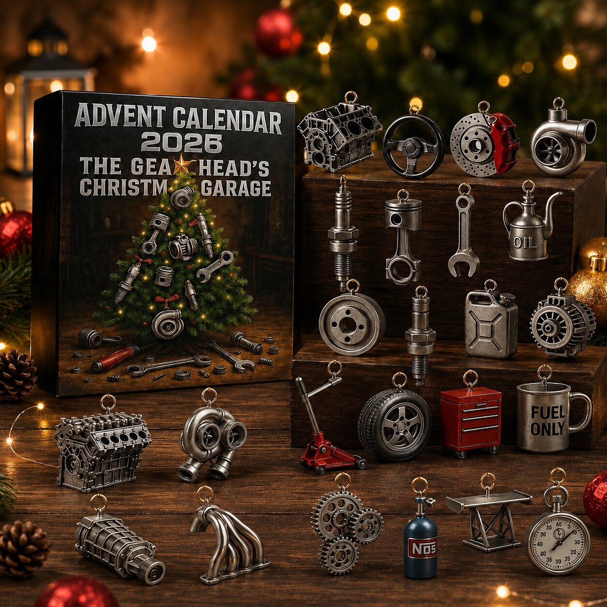 Autoteile-Adventskalender 2026 – 24-Tage-Werkstatt-Countdown mit Werkzeug- und Werkstattmotiven