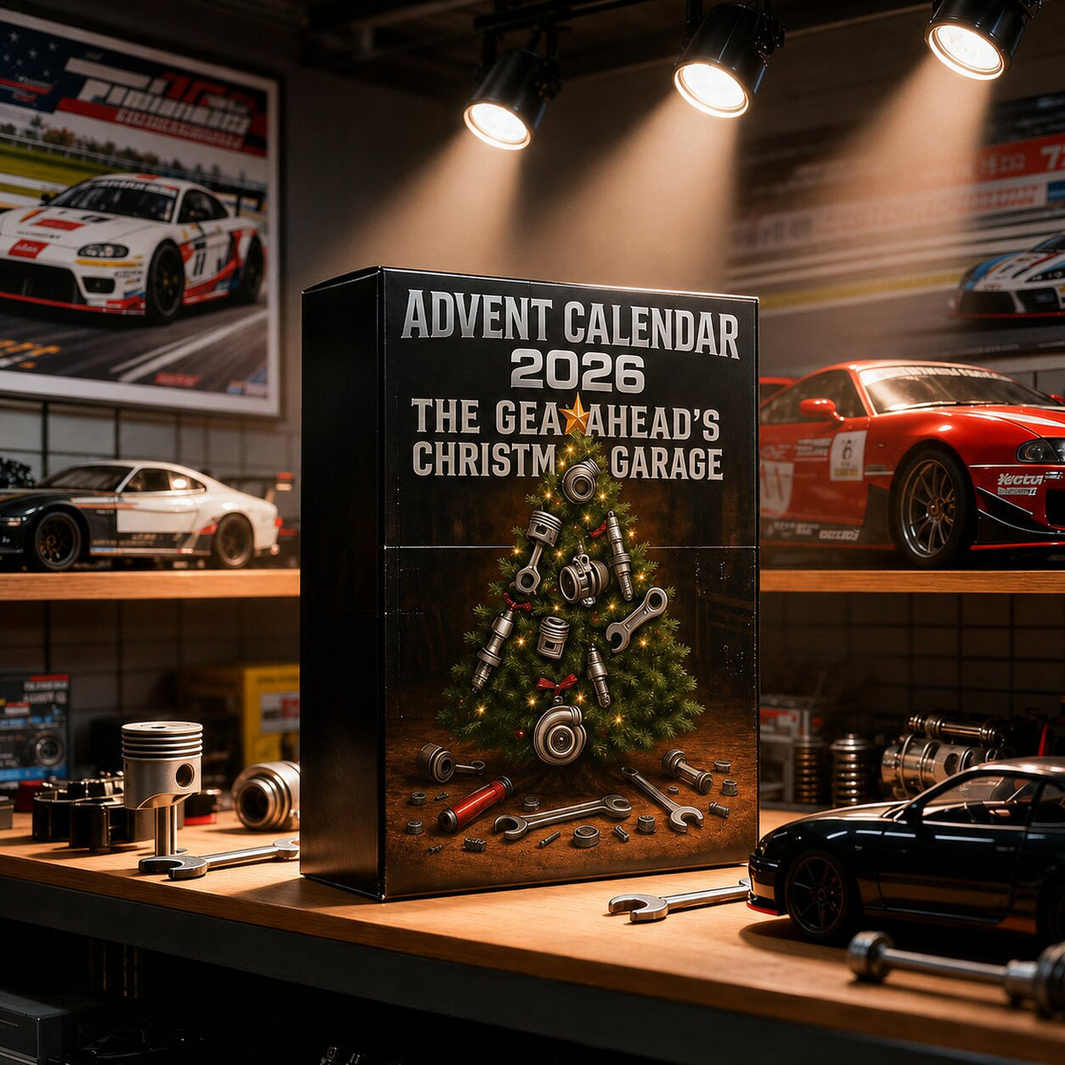 Autoteile-Adventskalender 2026 – 24-Tage-Werkstatt-Countdown mit Werkzeug- und Werkstattmotiven