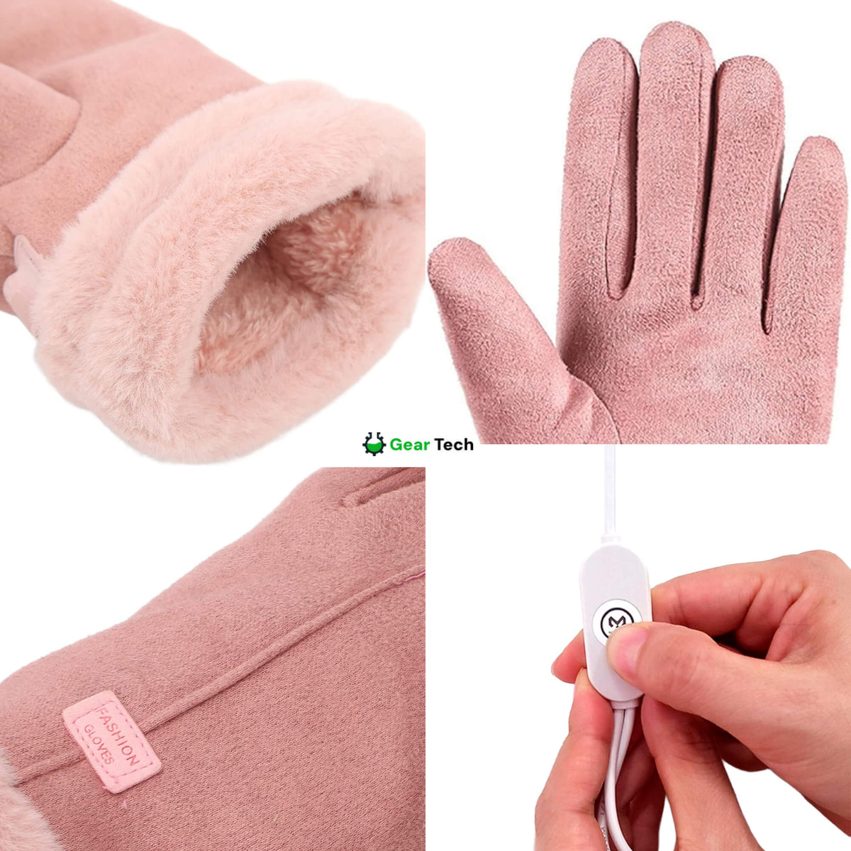 Beheizbare Winterhandschuhe für Damen – wasserdichte Thermo-Handschuhe mit Touchscreen-Funktion, über USB aufladbar