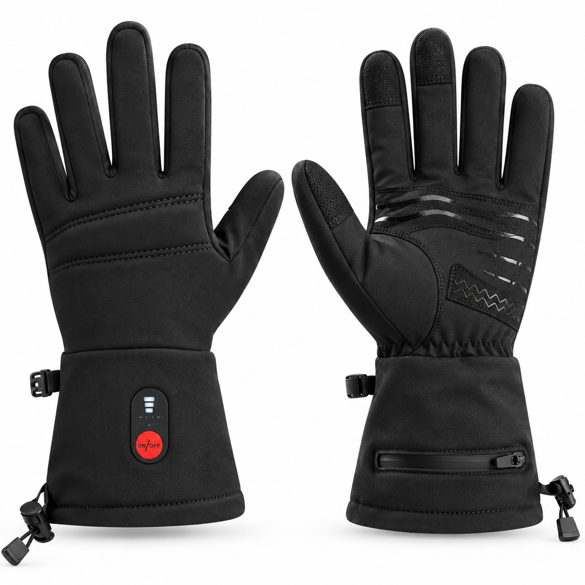 Beheizbare Winterhandschuhe mit USB-Heizung und Touchscreen-Funktion, winddicht für Fahrrad und Arbeit