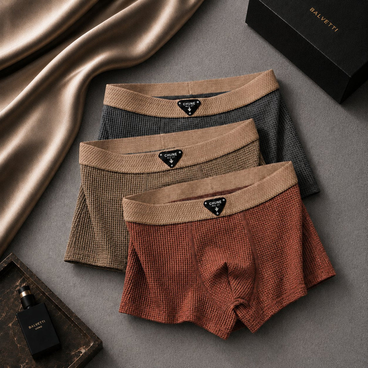 Bequeme Herren-Boxershorts mit Waffelstruktur