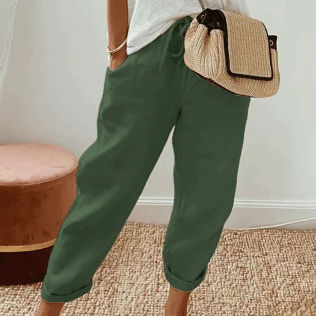 Bequeme Hose mit Kordelzug