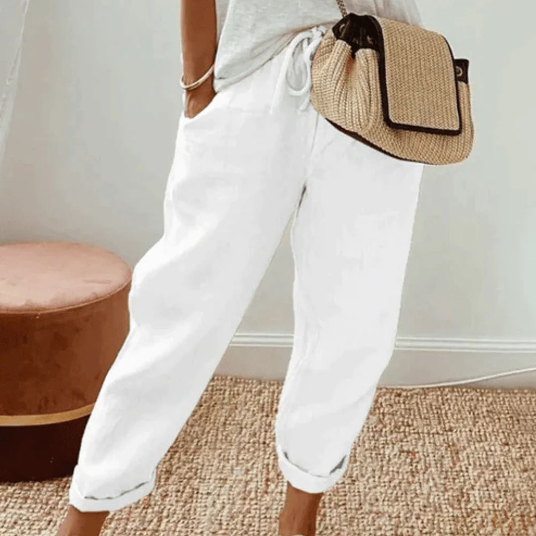 Bequeme Hose mit Kordelzug
