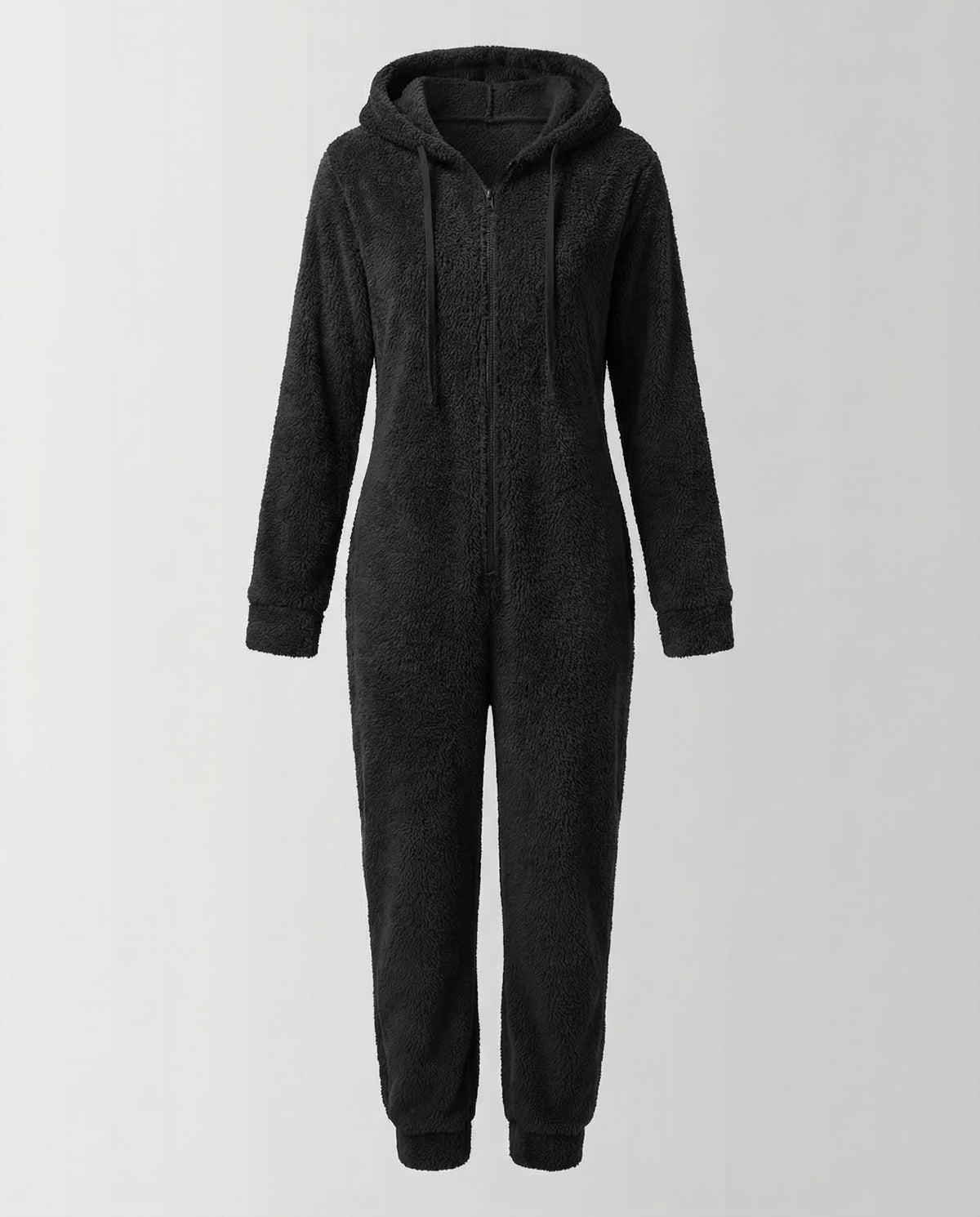 Damen-Teddyfleece-Overall mit Kapuze
