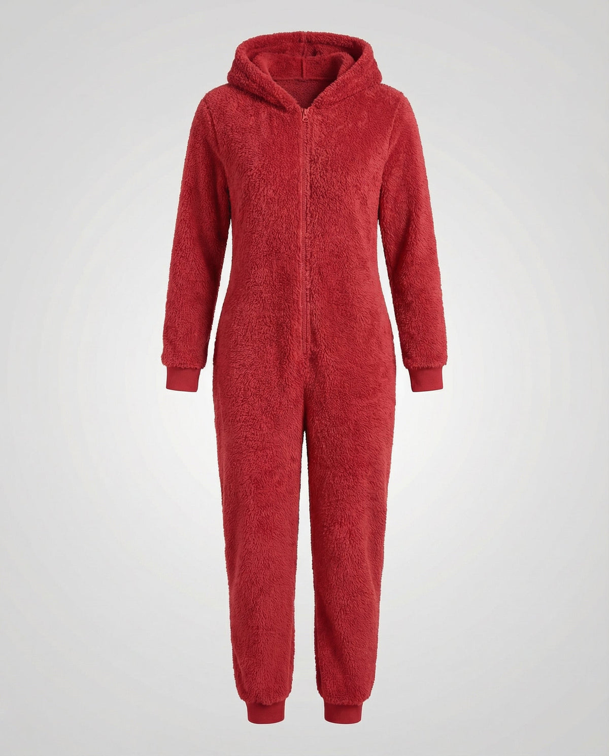 Damen-Teddyfleece-Overall mit Kapuze