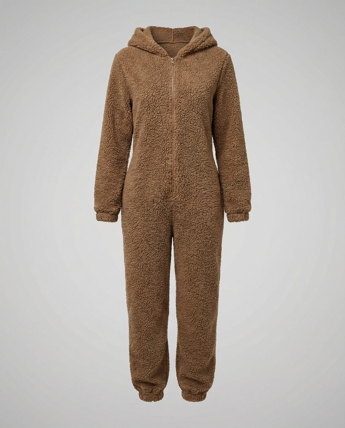 Damen-Teddyfleece-Overall mit Kapuze