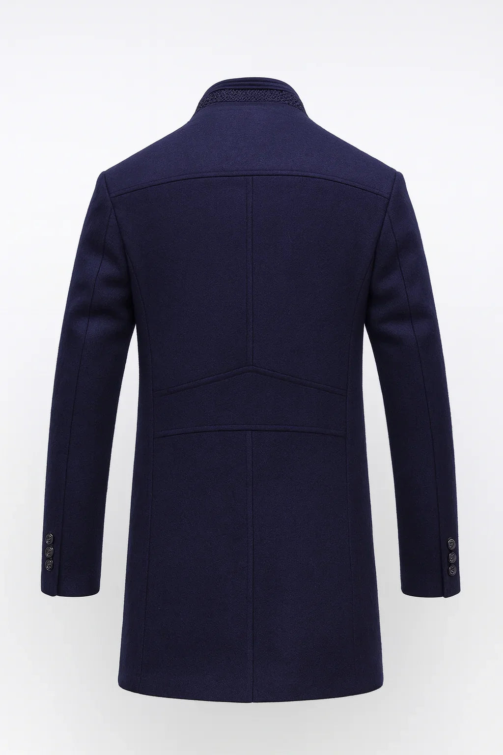 Damen-Wintermantel aus Wollmischung mit Knitterschutz – moderner gerader Schnitt im mehrfarbigen Design