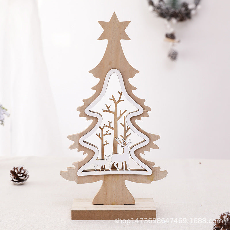 Deko-Weihnachtsbaum aus Holz