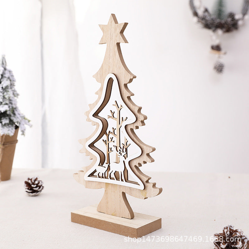 Deko-Weihnachtsbaum aus Holz
