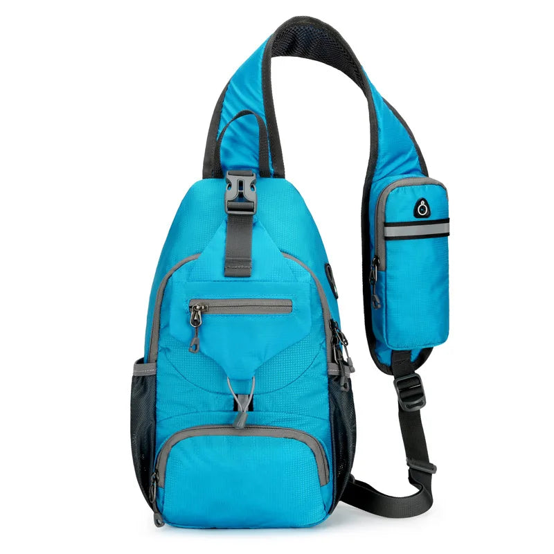 Diebstahlsicherer, wasserdichter Sling-Rucksack mit vielen Taschen – leichte Crossbody-Reisetasche