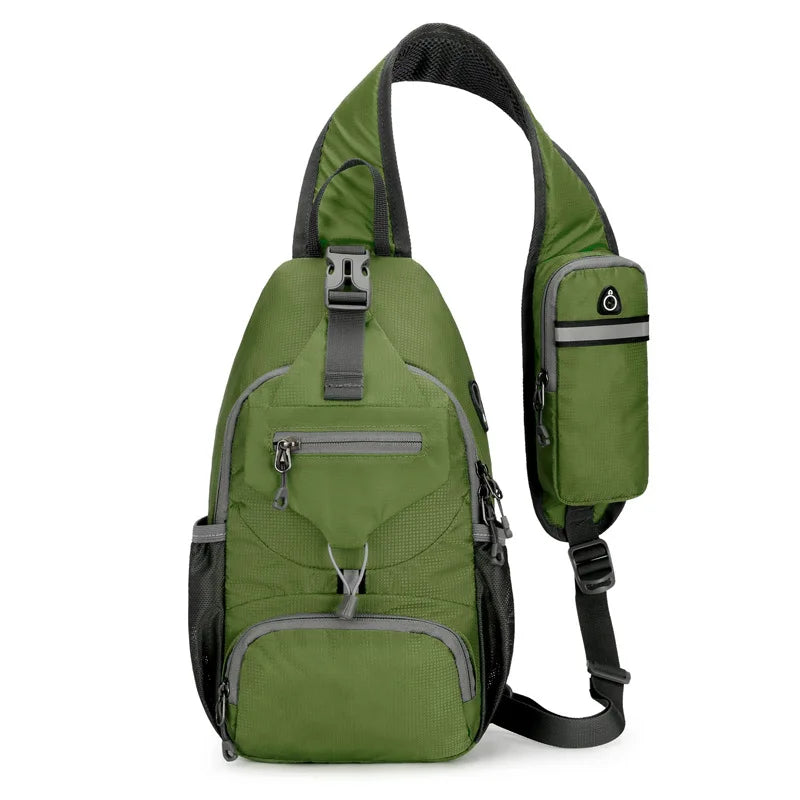 Diebstahlsicherer, wasserdichter Sling-Rucksack mit vielen Taschen – leichte Crossbody-Reisetasche