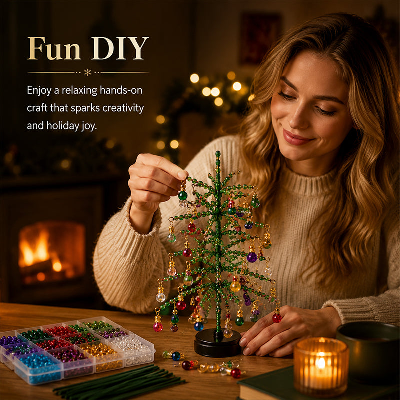 DIY-Bastelset für Perlen-Weihnachtsbaum – glitzernde Weihnachtsdekoration zum Selbermachen