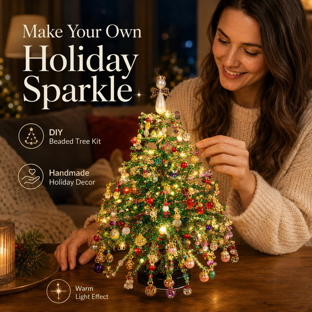 DIY-Set für Perlen-Weihnachtsbaum