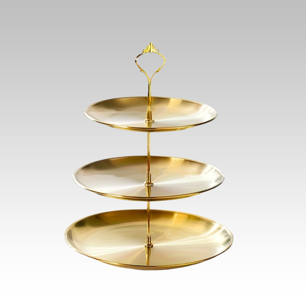 Elegante dreistöckige Etagere für Partys