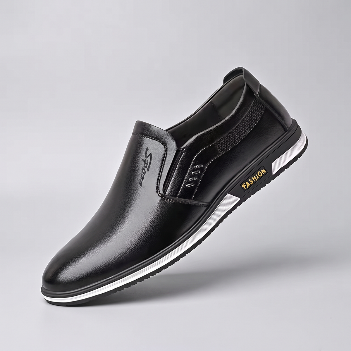 Elegante Leder-Sneaker zum Hineinschlüpfen