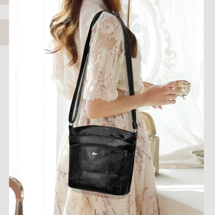 Elegante Handtasche aus veganem Leder für Damen