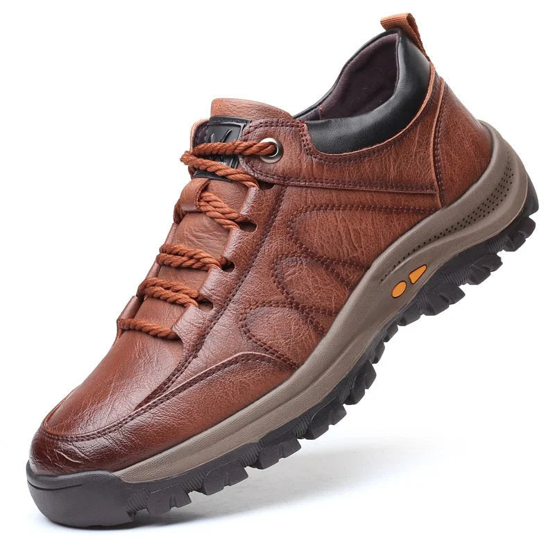 Elegante orthopädische Herrenschuhe aus hochwertigem Kalbsleder – leicht, wasserdicht und rutschfest