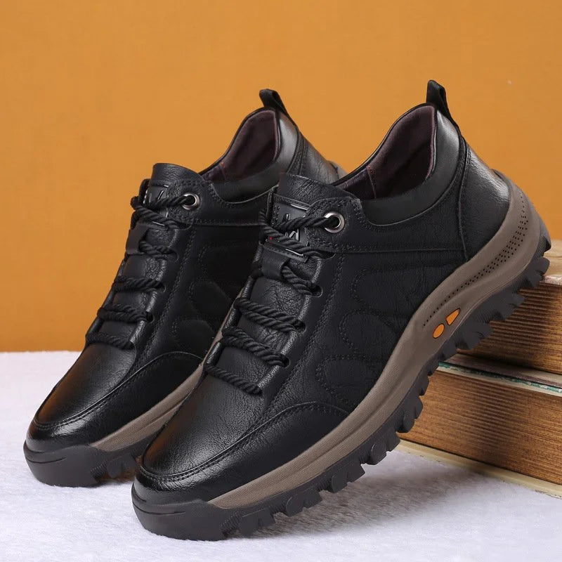 Elegante orthopädische Herrenschuhe aus hochwertigem Kalbsleder – leicht, wasserdicht und rutschfest