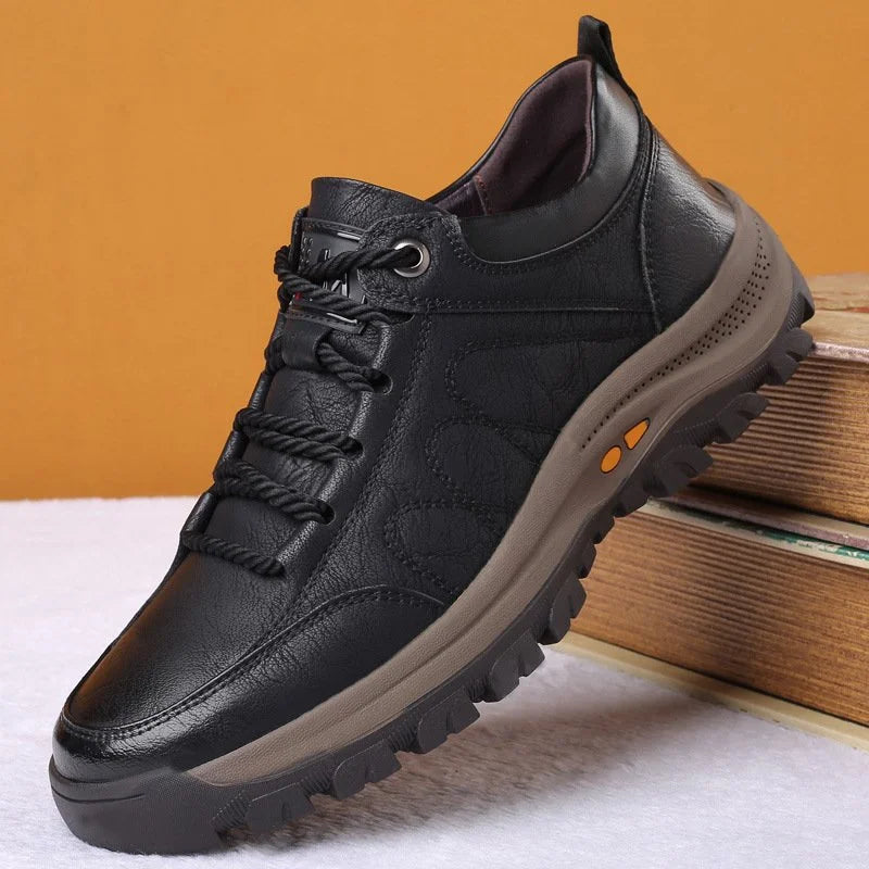 Elegante orthopädische Herrenschuhe aus hochwertigem Kalbsleder – leicht, wasserdicht und rutschfest