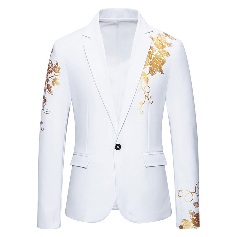 Eleganter Herrenblazer mit Blumenmuster