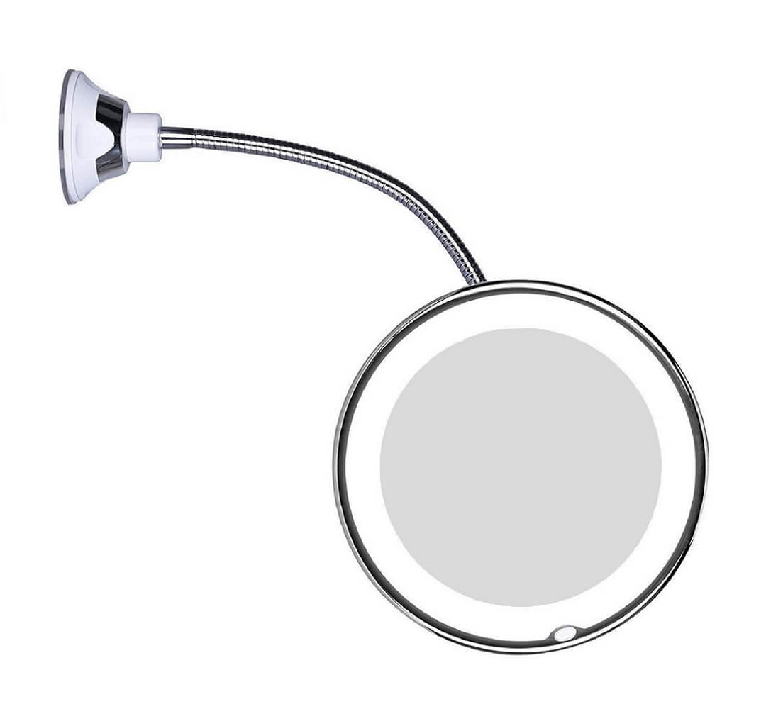 Eleganter LED-Vergrößerungsspiegel – verstellbares Design mit flexiblem Schwanenhals – ideal für präzises Make-up und tägliche Hautpflege mit perfekter Beleuchtung