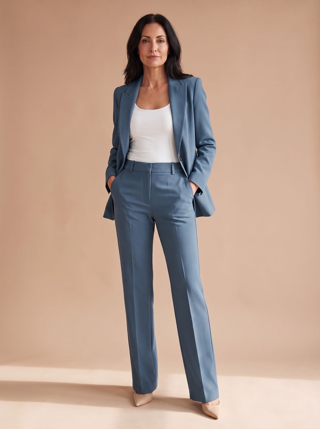 Eleganter zweiteiliger Damen-Hosenanzug mit Blazer