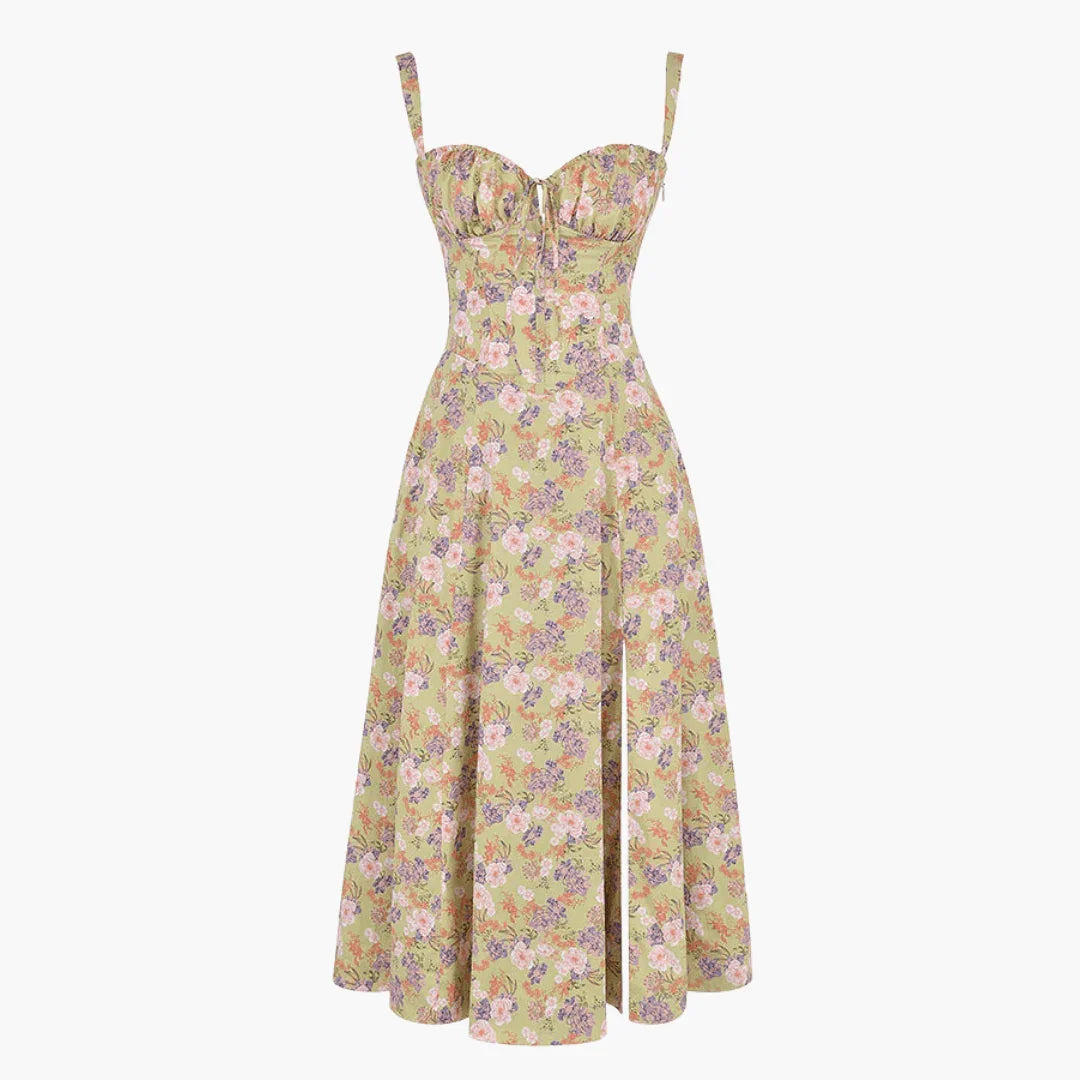 Elegantes und luftiges Schulterfreies Kleid mit Blumenmuster für Damen