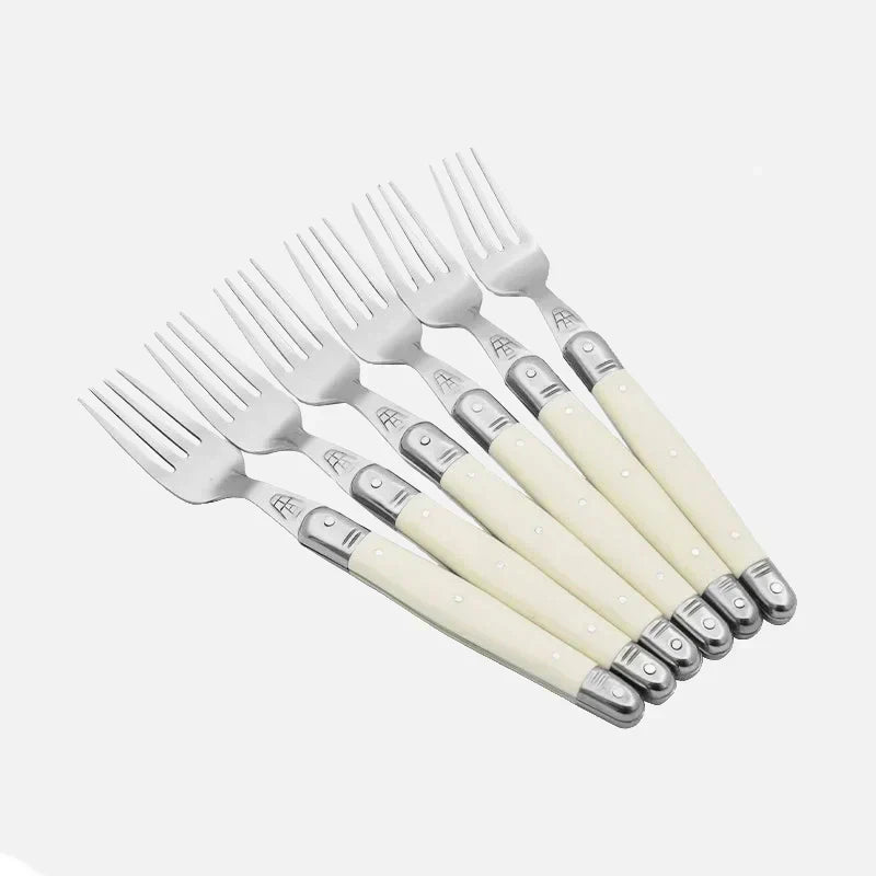 Elfenbeinfarbenes Laguiole-Besteckset