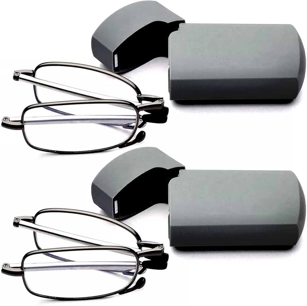 Faltbare Unisex-Lesebrille mit Etui – kompaktes Design