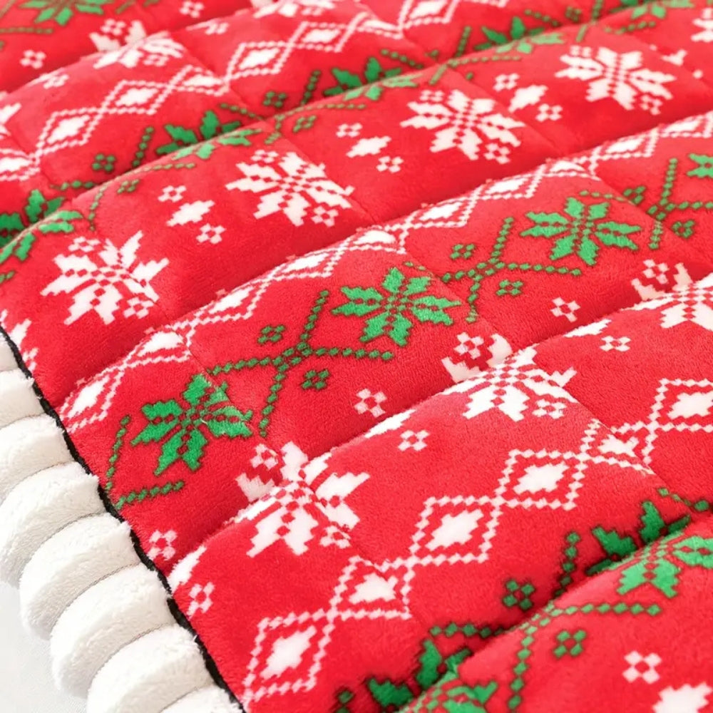 Festlicher winterlicher Sofaüberwurf