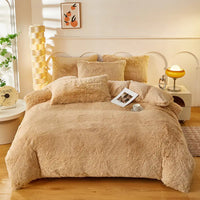 Flauschiges Teddy-Fleece-Bettwäscheset – warm & extra weich