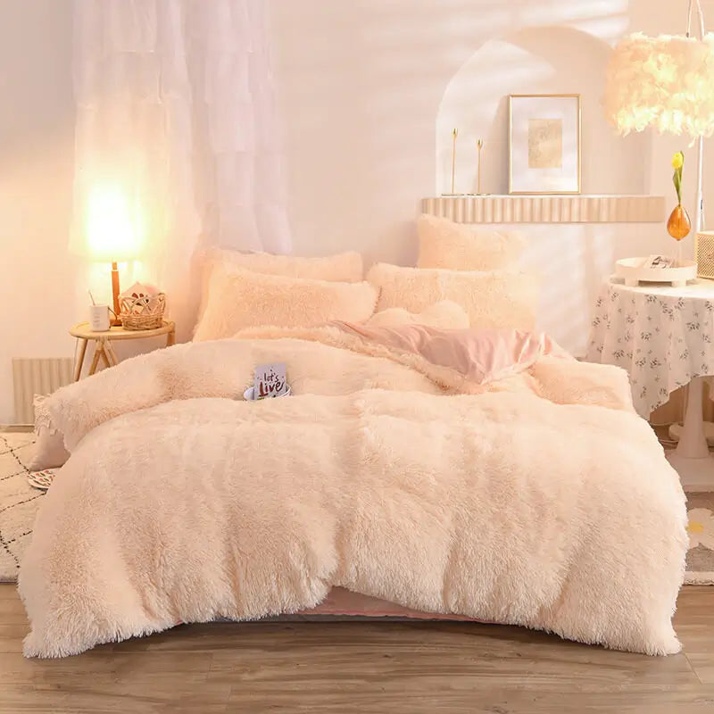 Flauschiges Teddy-Fleece-Bettwäscheset – warm & extra weich