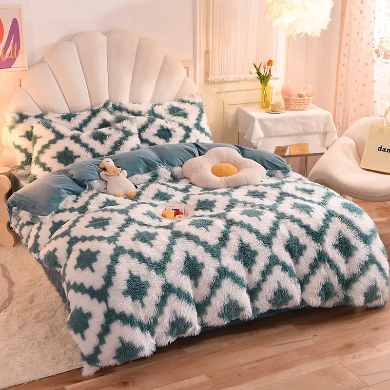 Flauschiges Teddy-Fleece-Bettwäscheset – warm & extra weich
