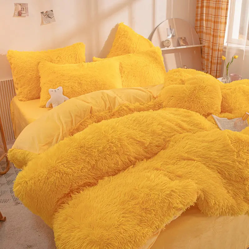 Flauschiges Teddy-Fleece-Bettwäscheset – warm & extra weich