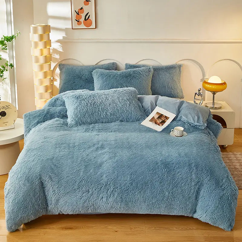 Flauschiges Teddy-Fleece-Bettwäscheset – warm & extra weich