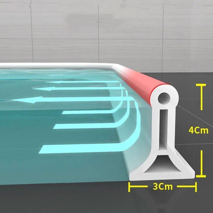 Flexibler Wasserrückhaltestreifen für die Dusche – Einfache Montage