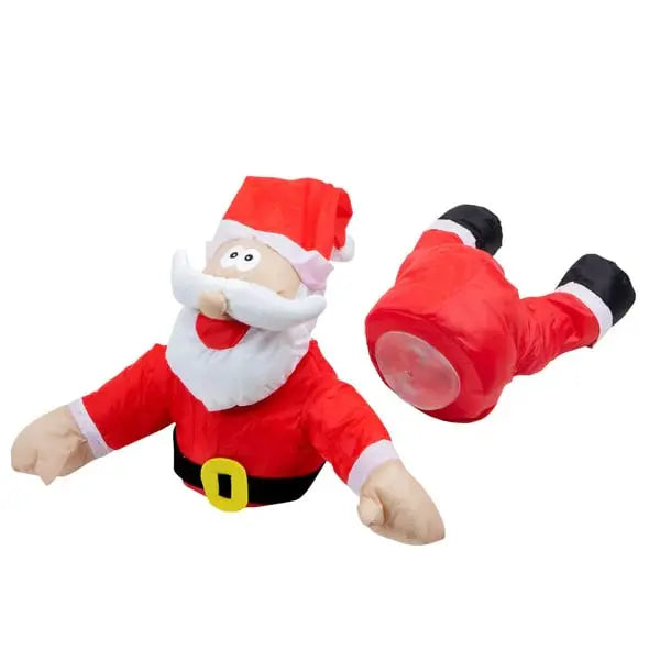 Geräuschaktivierte, bewegliche Weihnachtsmann-Figur fürs Fenster
