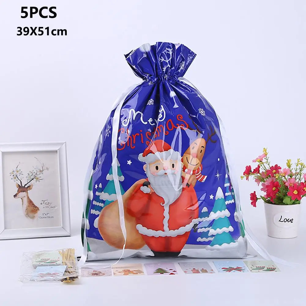Geschenkbeutel mit Kordelzug, 5er-Pack